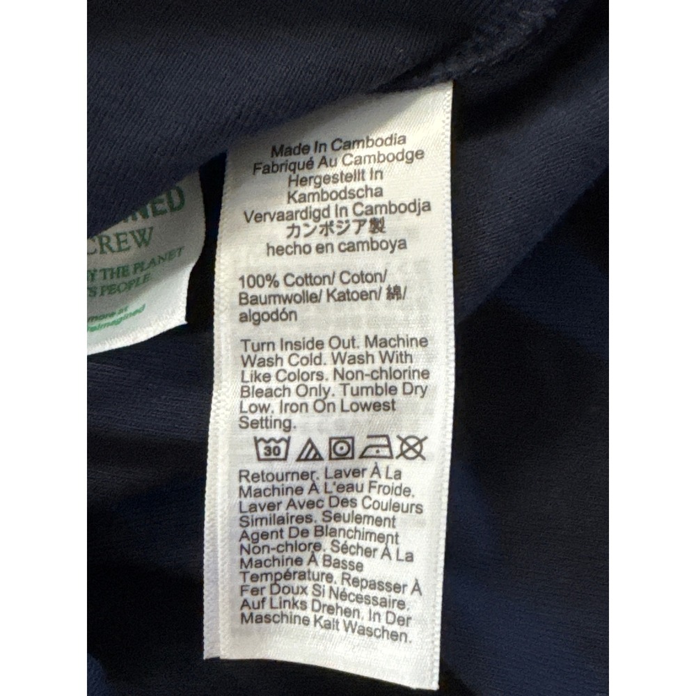 J.Crew Perfect Fit Navy Gold Crest Buttons Top Medium NWT Coastal Nautical - Picture 8 of 10